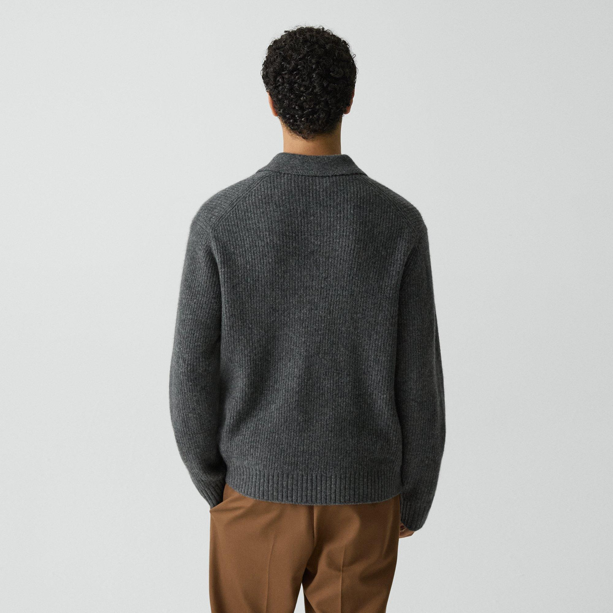Relaxed Polo Sweater in Astor Wool - 4