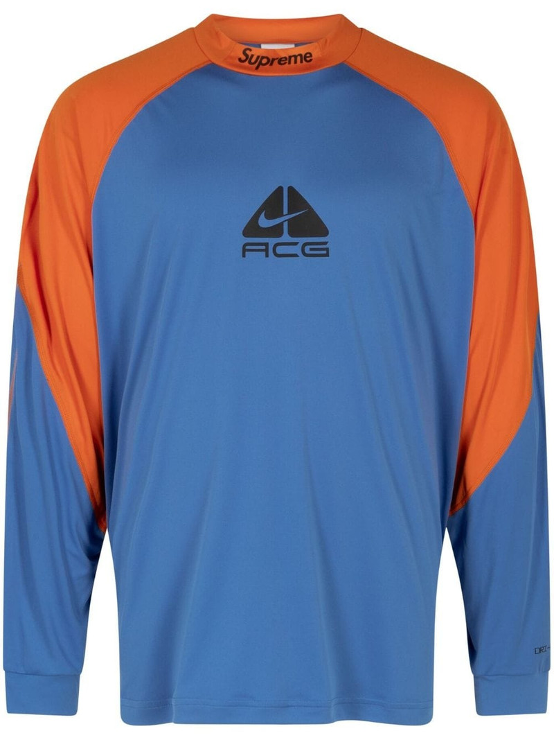 ₢ 킹 Nike ACG 로고 인쇄 "블루 / 오렌지"T 셔츠 - 1