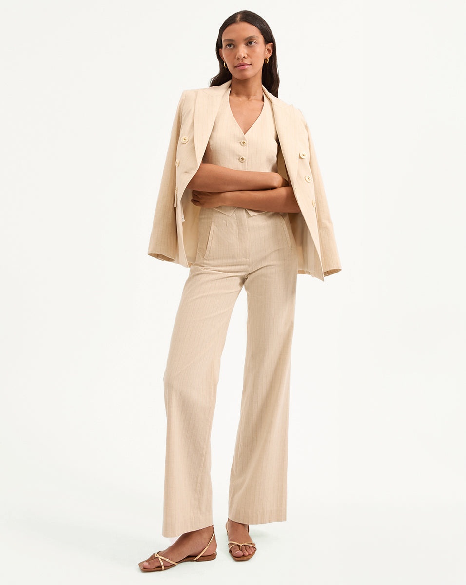 GAYA METALLIC PINSTRIPE DICKEY JACKET - 3
