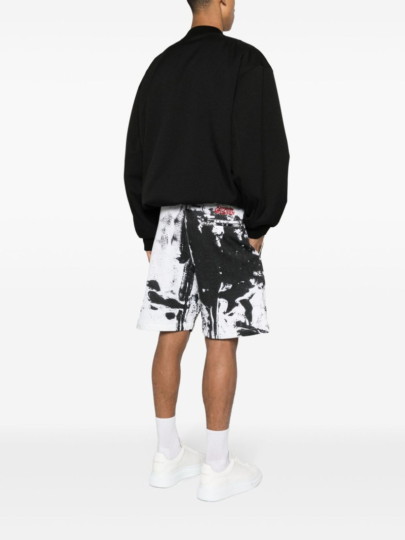 Alexander McQueen paint-splatter cotton shorts outlook