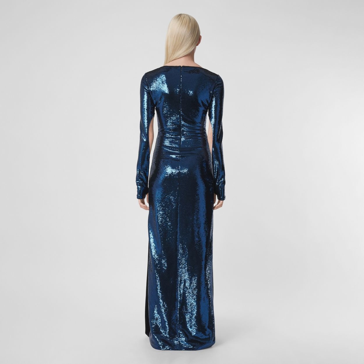 Long-sleeve Sequinned Stretch Jersey Gown - 4