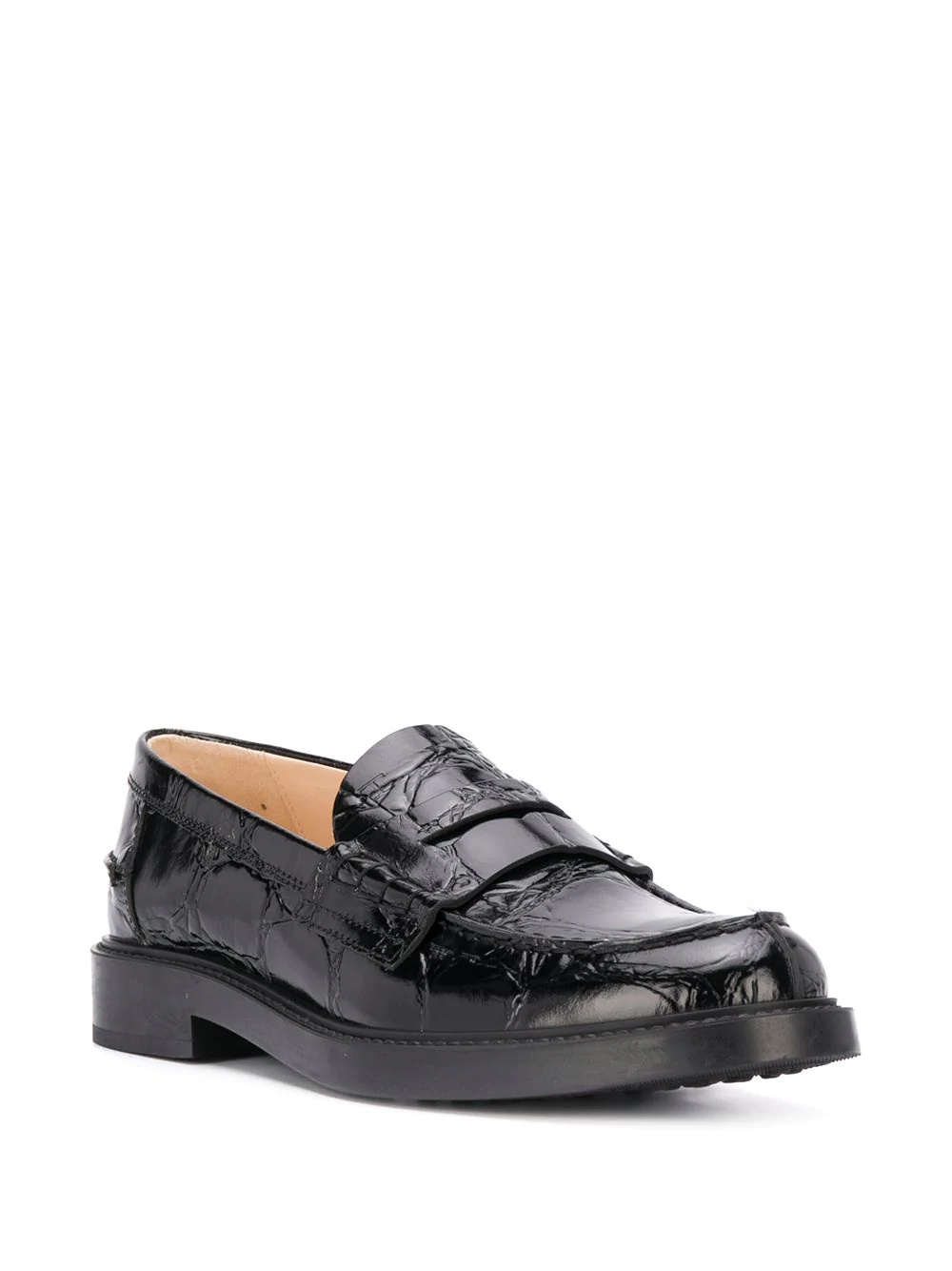 creased-effect low-heel loafers - 2