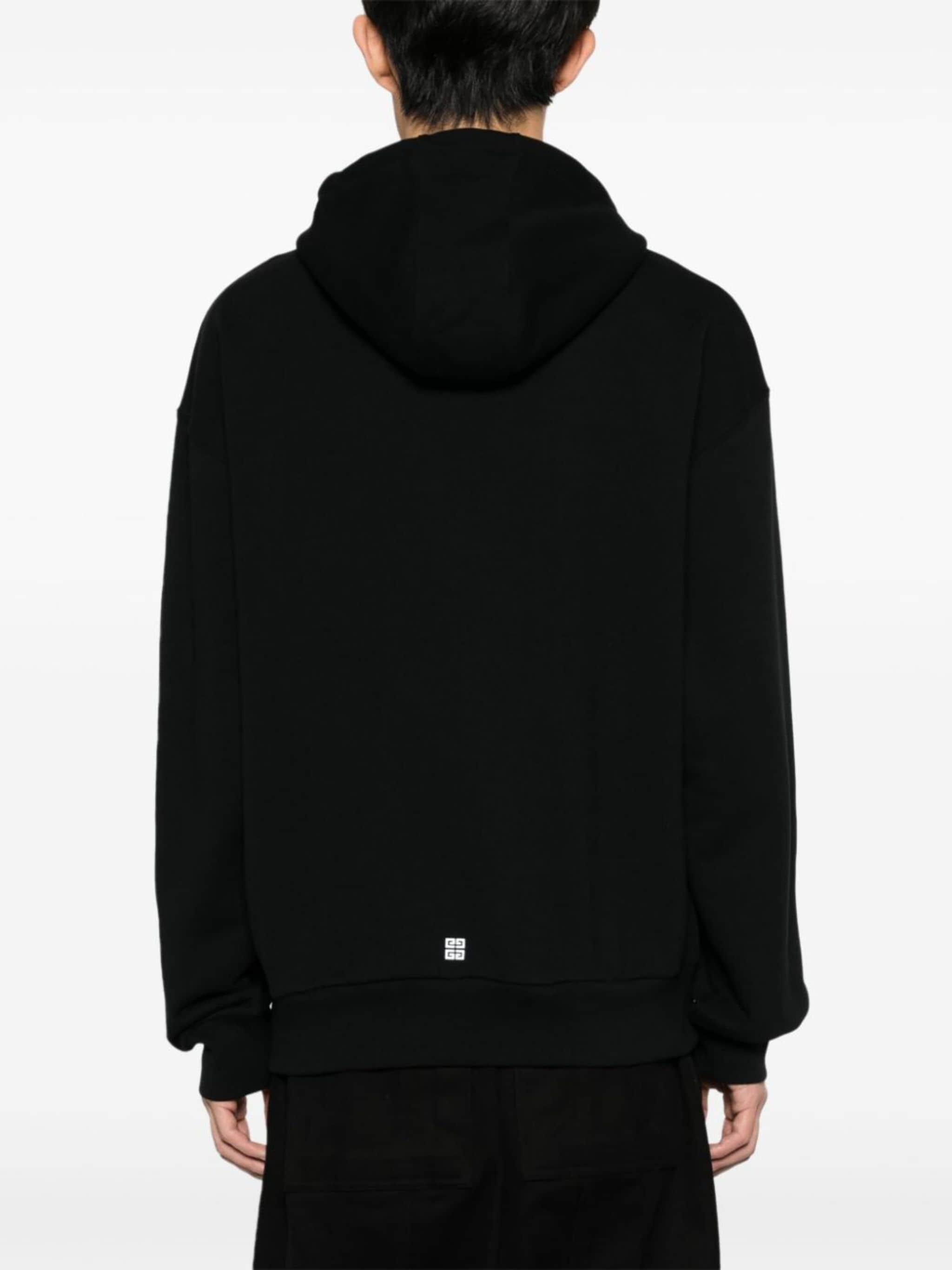 thunderbolt-print cotton hoodie - 4