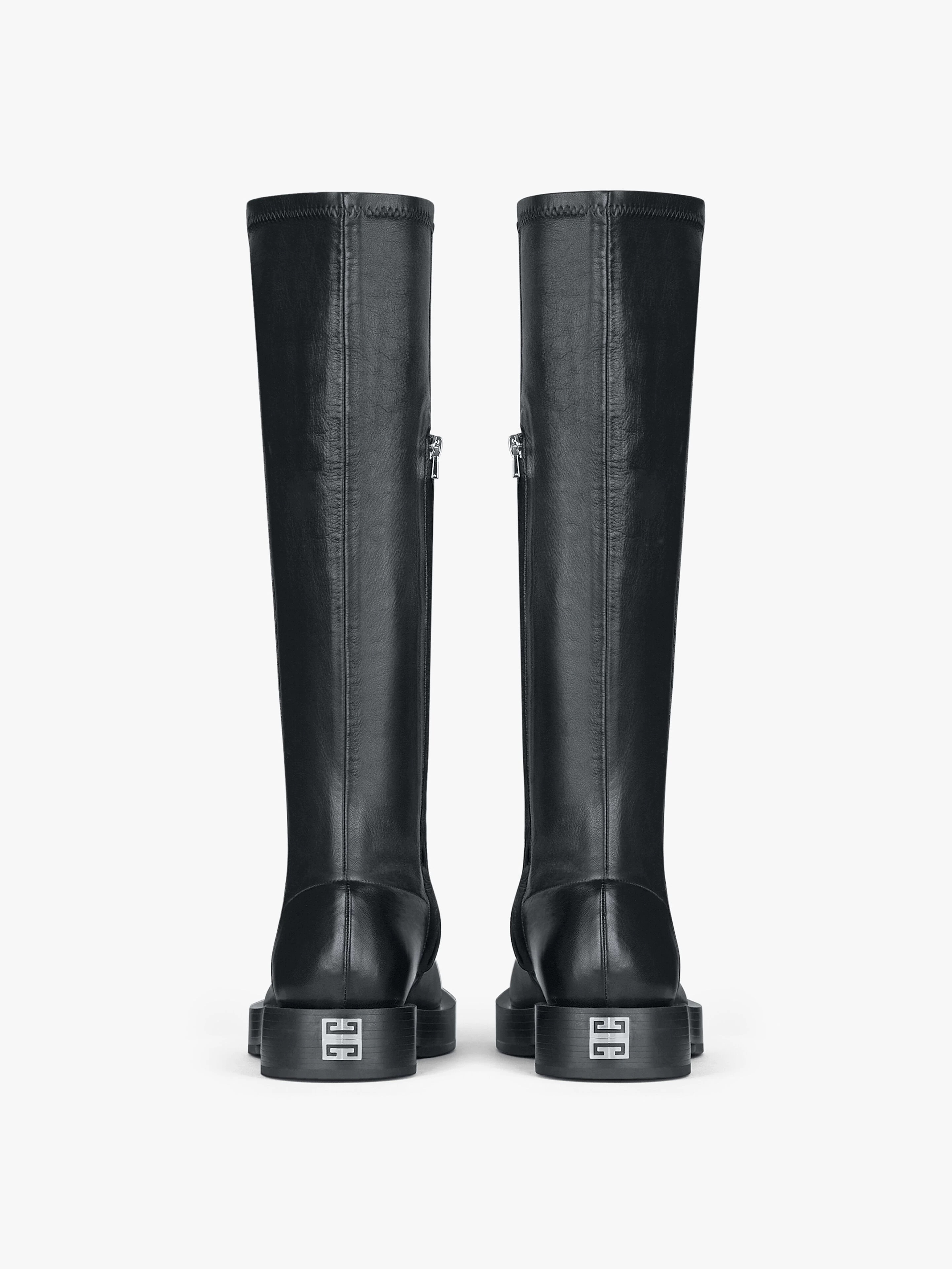 SQUARED BOOTS IN STRETCH LEATHER - 6
