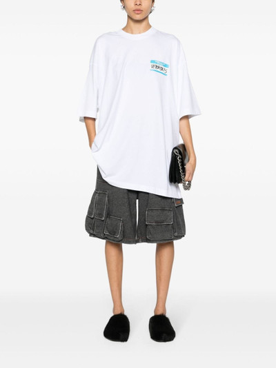 VETEMENTS Name-Tag cotton T-shirt outlook