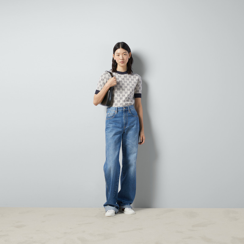 GUCCI GG lamé jacquard top outlook