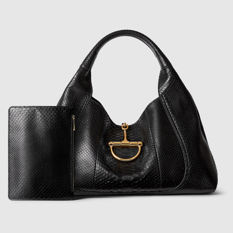 Gucci Softbit python maxi shoulder bag 5