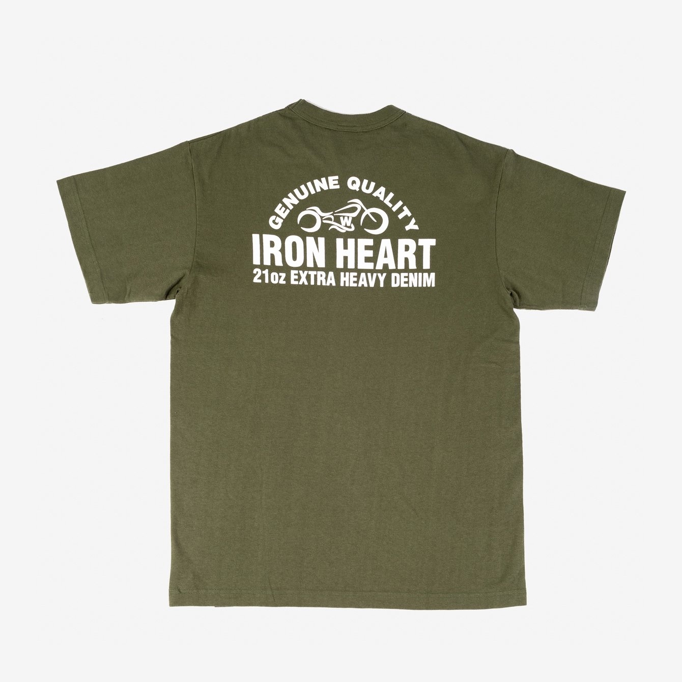 IHPT-001-OLV 6.5oz Printed Loopwheel Crew Neck T-Shirt - Olive - 4