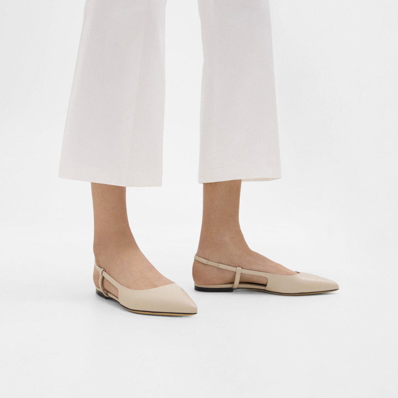 Theory Slingback Flat in Leather outlook