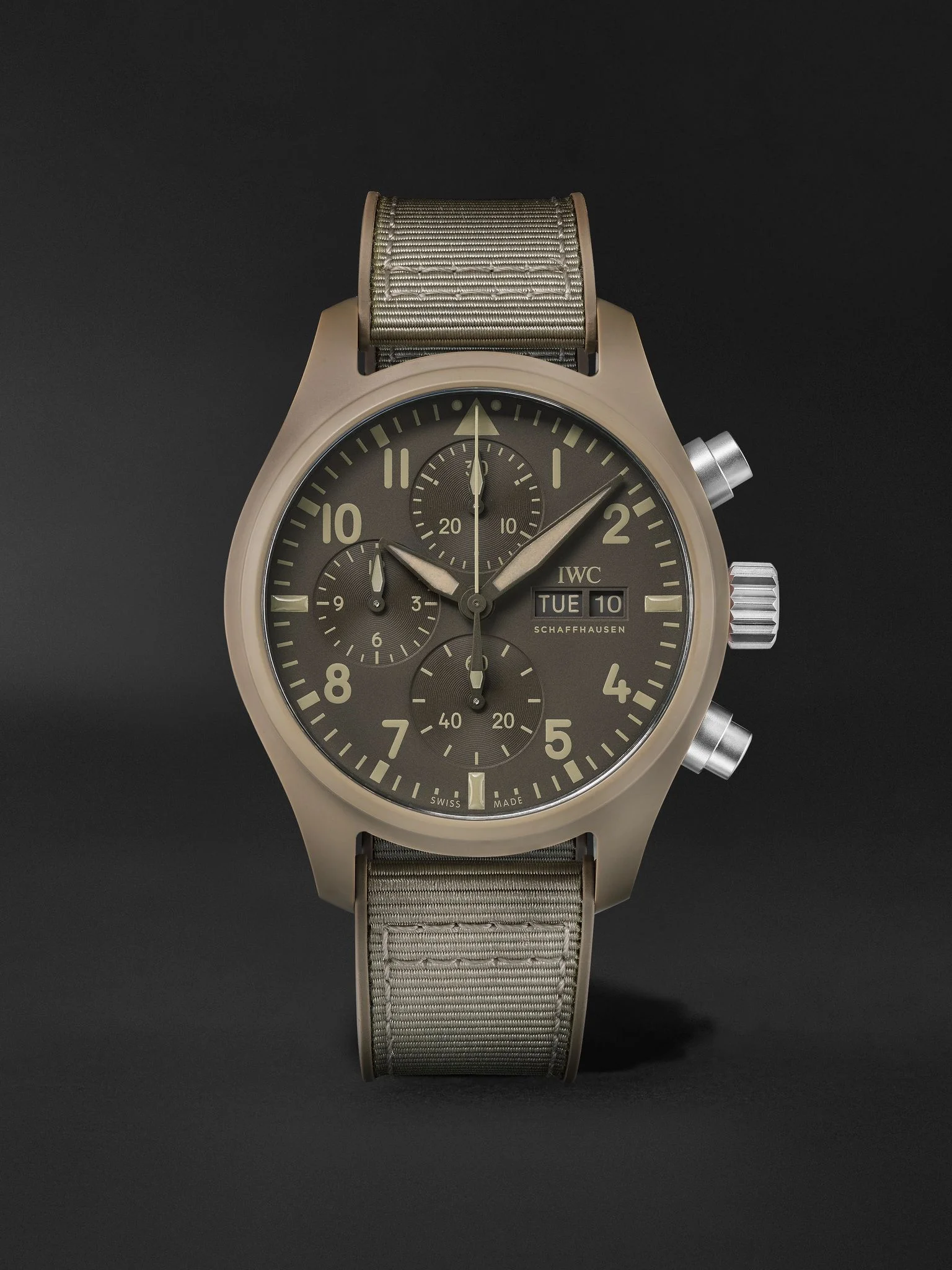 Pilot's Watch TOP GUN Mojave Desert Automatic Chronograph 41.9mm Stainless Steel, Rubber and Grosgra - 1