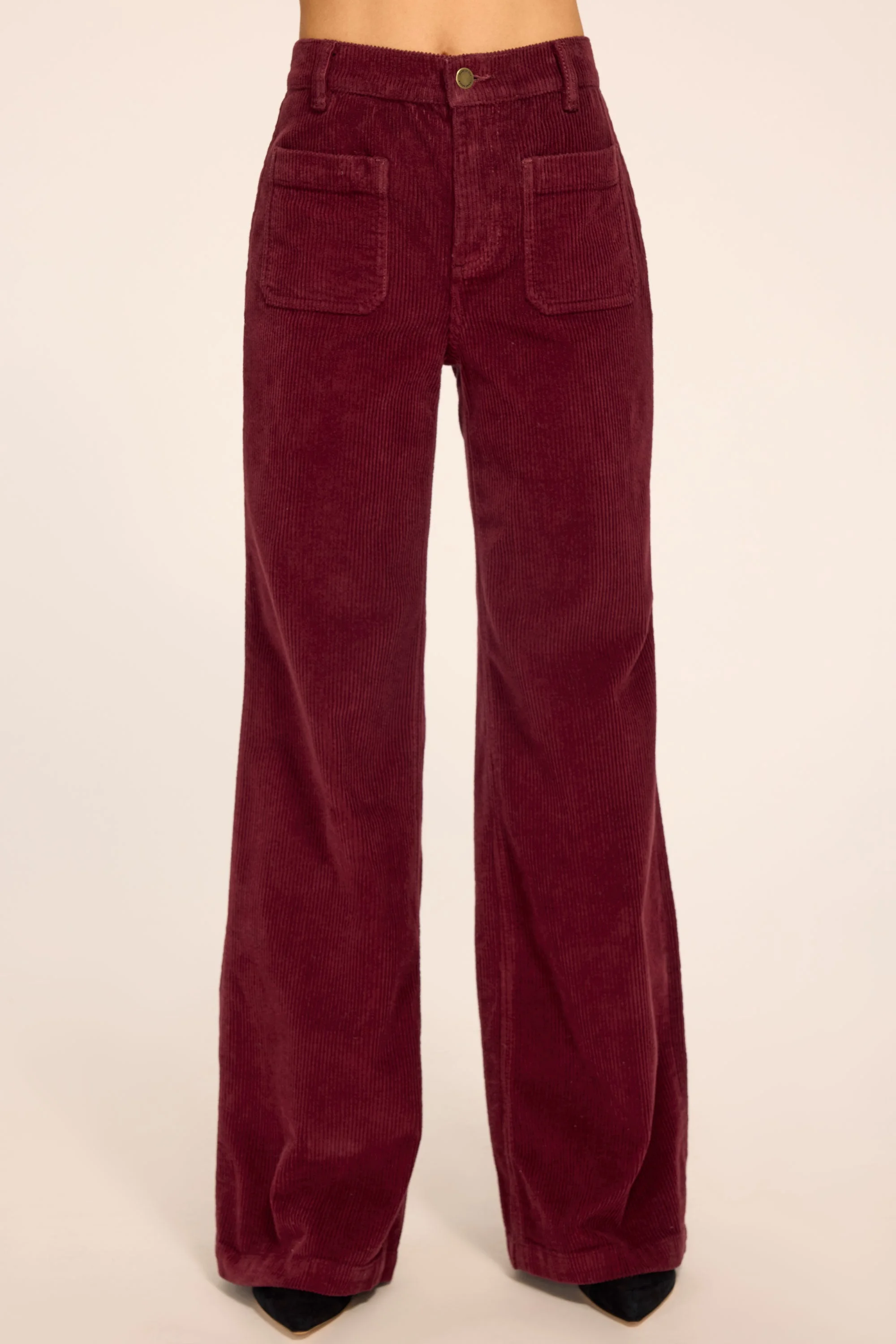Cleo Corduroy Demi Petite Jean |CRANBERRY - 1