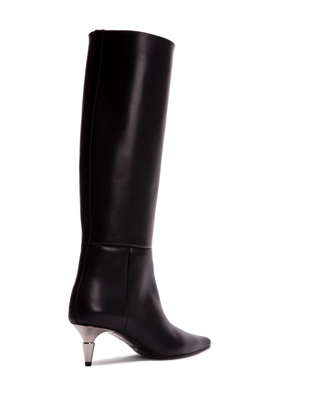 Spike pointed-toe knee-high boots - 3