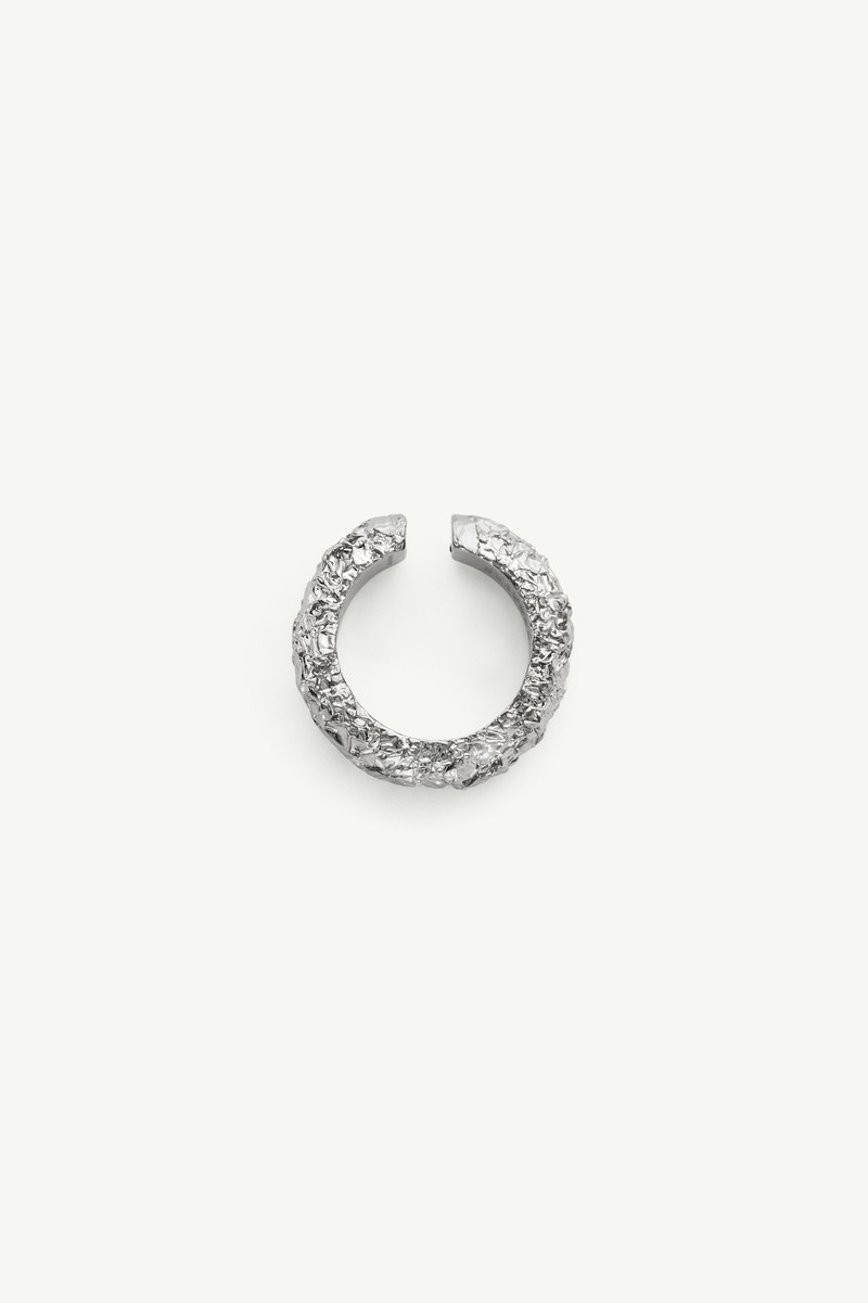 Silver foil ear cuff 3