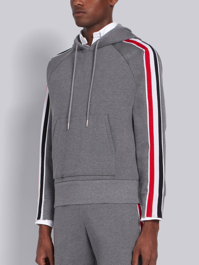 Thom Browne Medium Grey Cotton Interlocking RWB Stripe Hoodie outlook