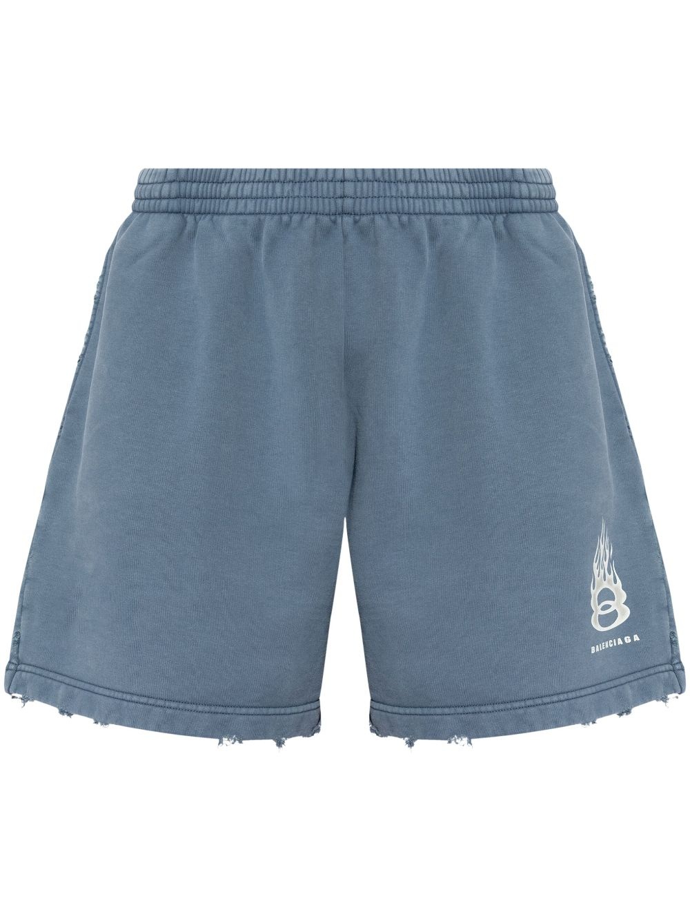 graphic print track shorts - 1