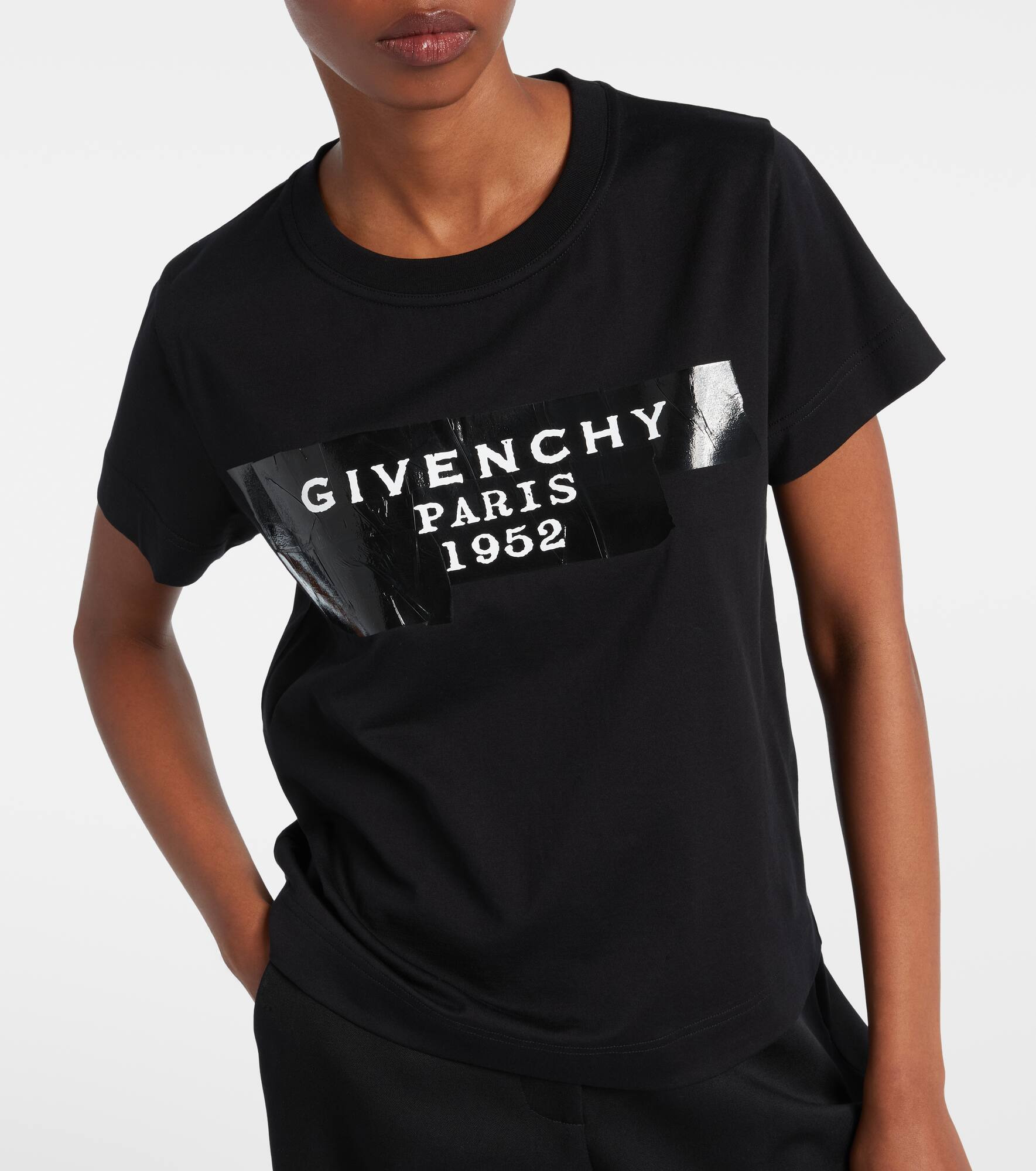 Distressed printed cotton jersey T-shirt - 5