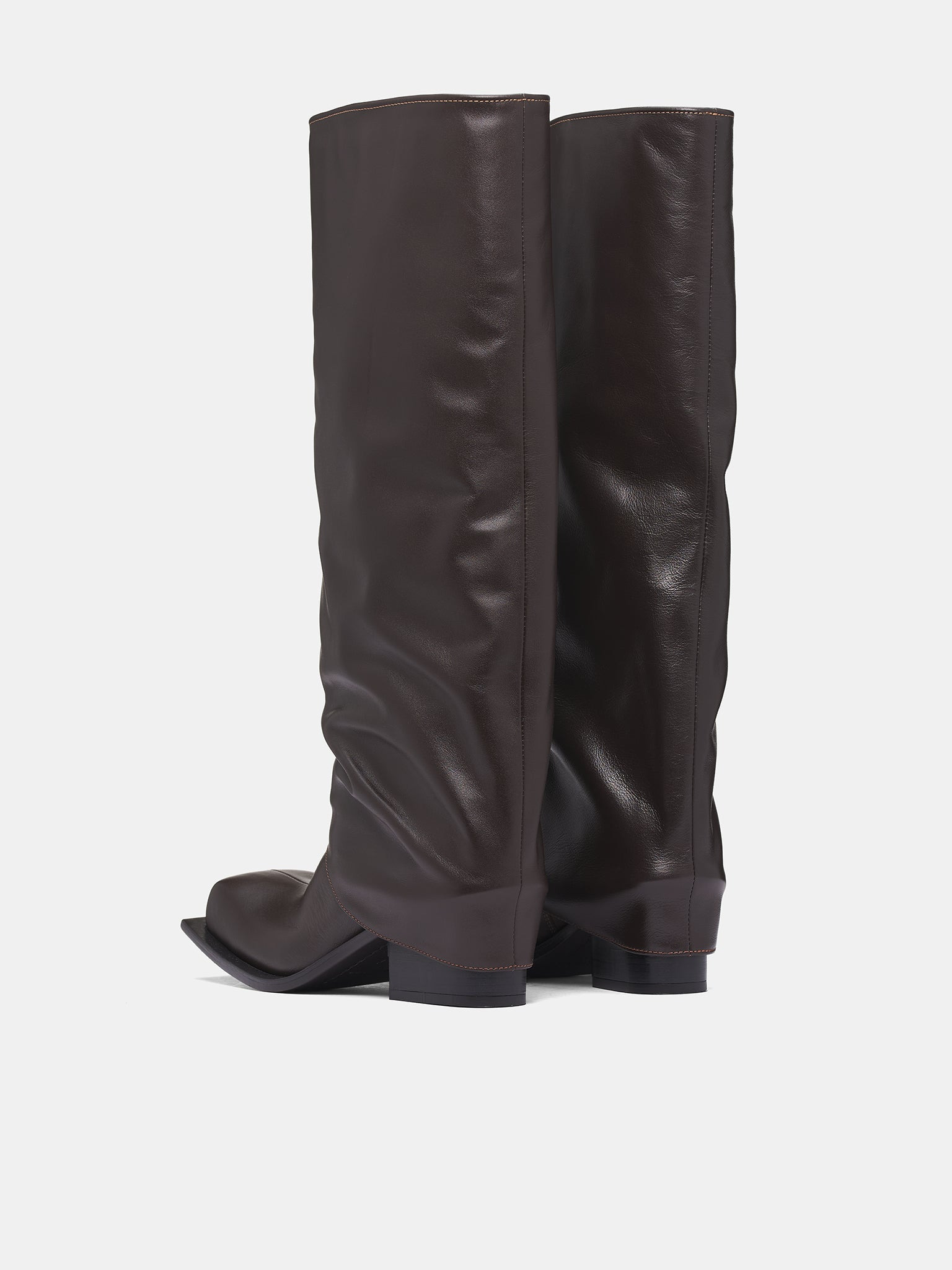 Havva Chunky Heel Leather Boots - 5