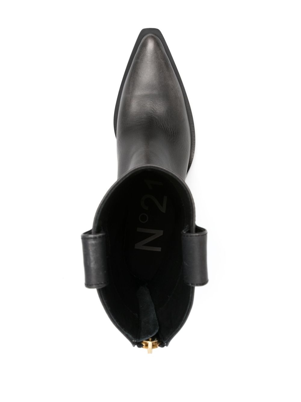 60mm pointed-toe leather ankle boots - 4