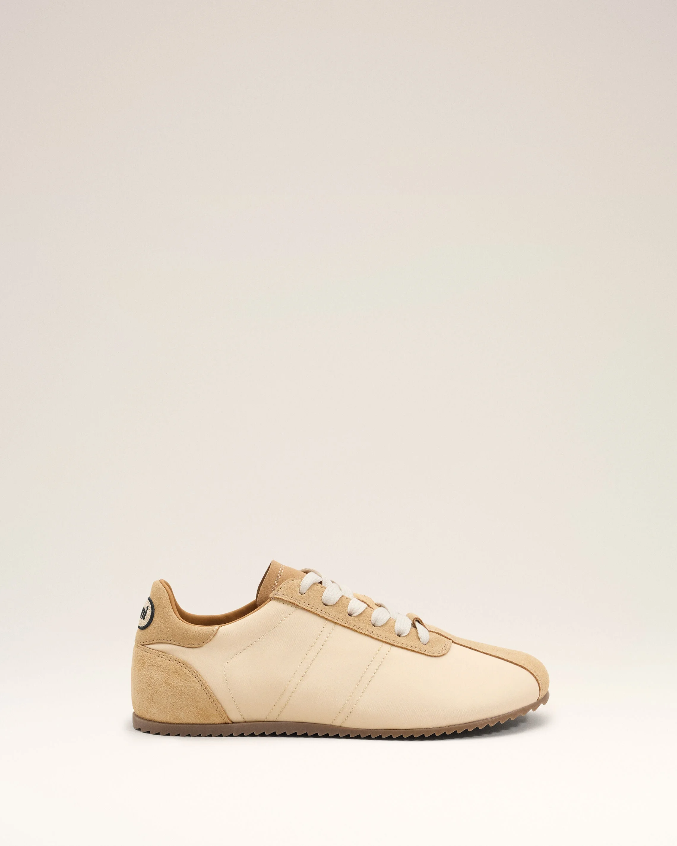 WHITE NYLON SOFT SNEAKERS - 1