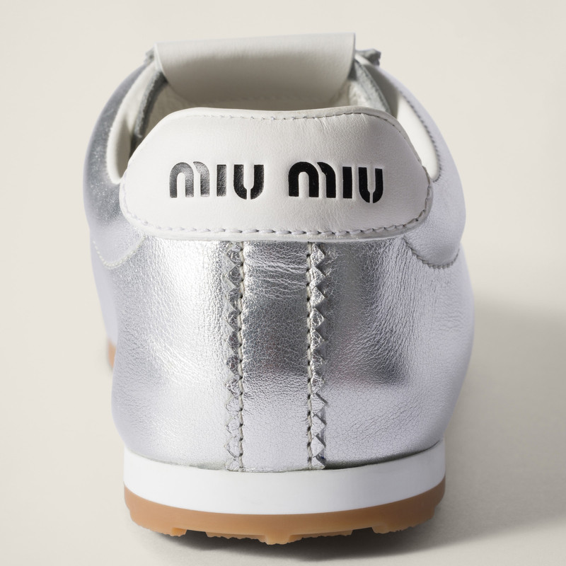 Miu Miu Plume mordoré calfskin sneakers outlook