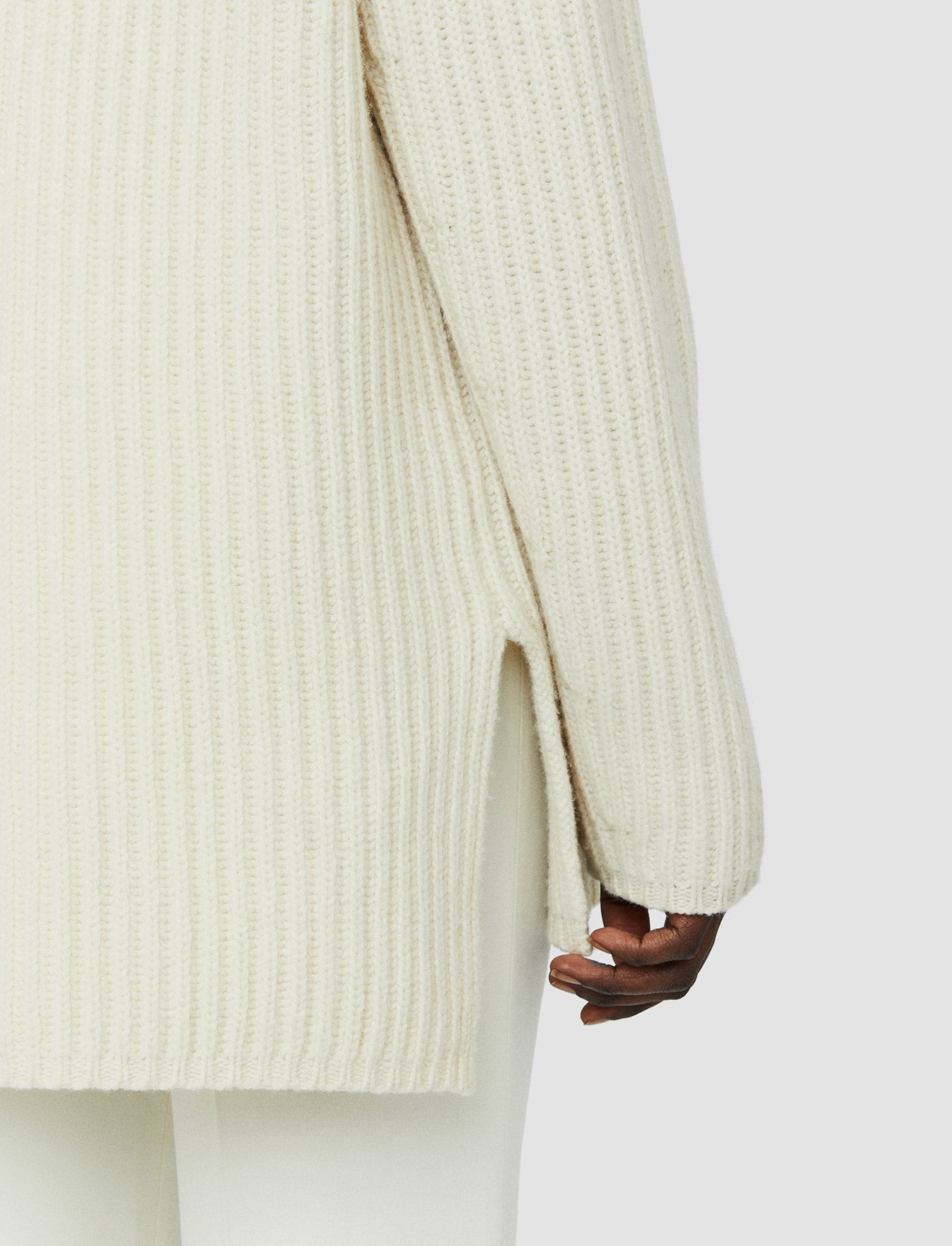 Cardigan Stitch High Neck Jumper - 4