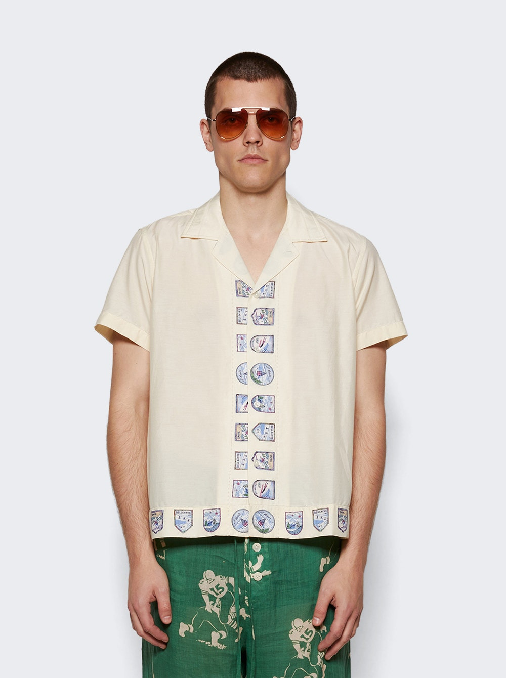 Ski Season Short Sleeve Shirt Ecru - 3