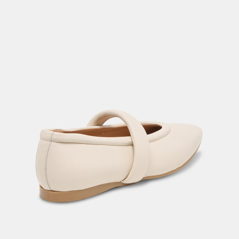 FERA BALLET FLATS OFF WHITE LEATHER 3