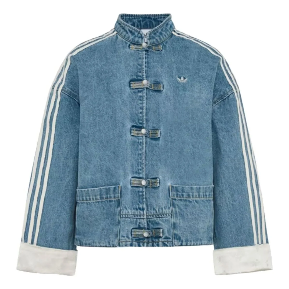 (WMNS) adidas New Chinese Denim Jacket Asia Sizing 'Light Denim' KY5743 - 1