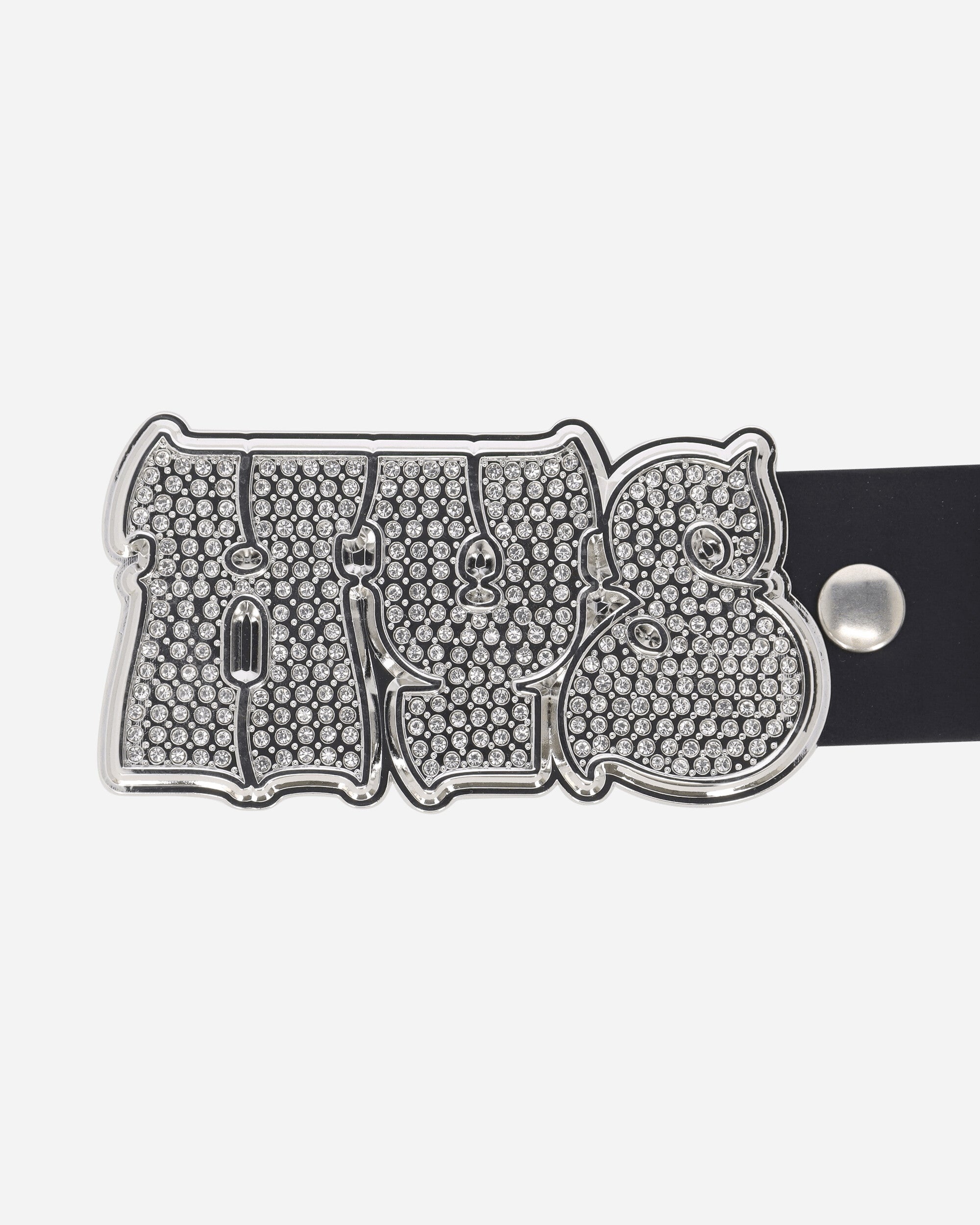 Hypnotized Logo Ring Leather Belt Black - 5
