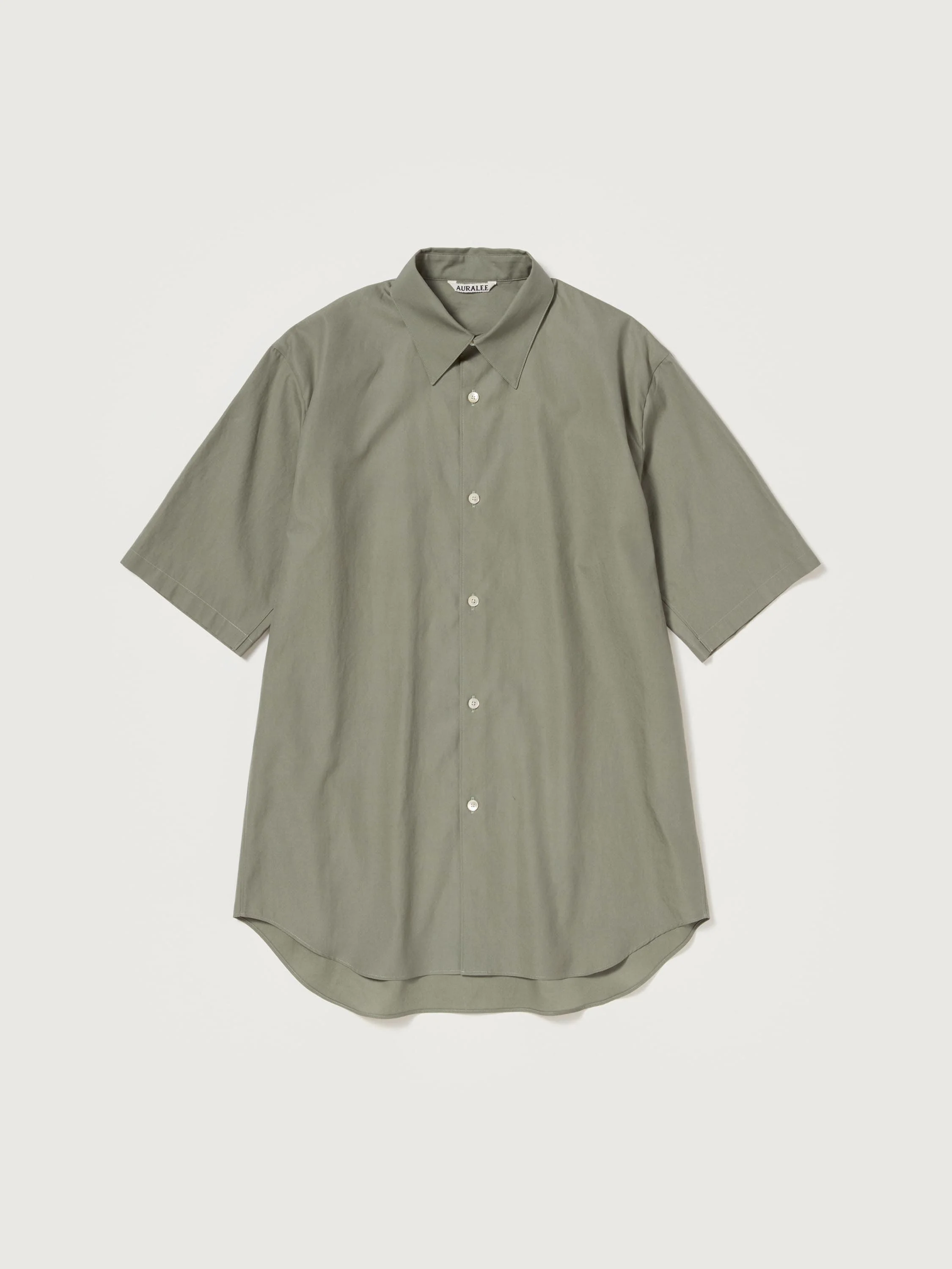 WASHED FINX TWILL HALF SLEEVED SHIRT - 1