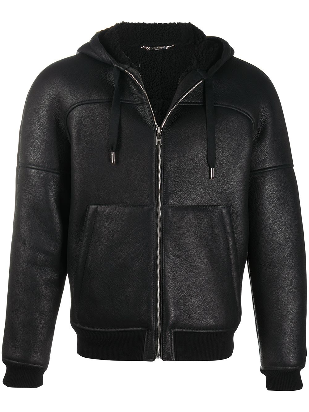 lambskin hooded jacket - 1