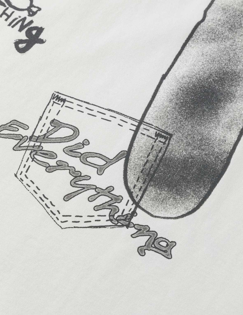 Hand-drawn Daicock and Multi-pocket Graffiti T-shirt 10