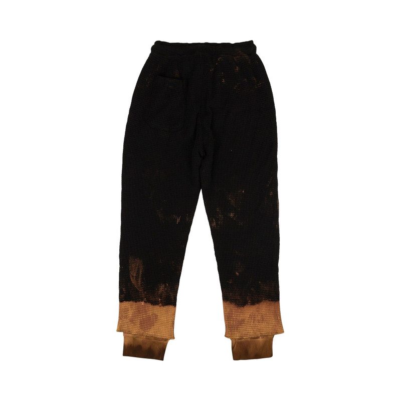 424 424 Waffle Knit Double Layer Sweatpants 'Black' outlook