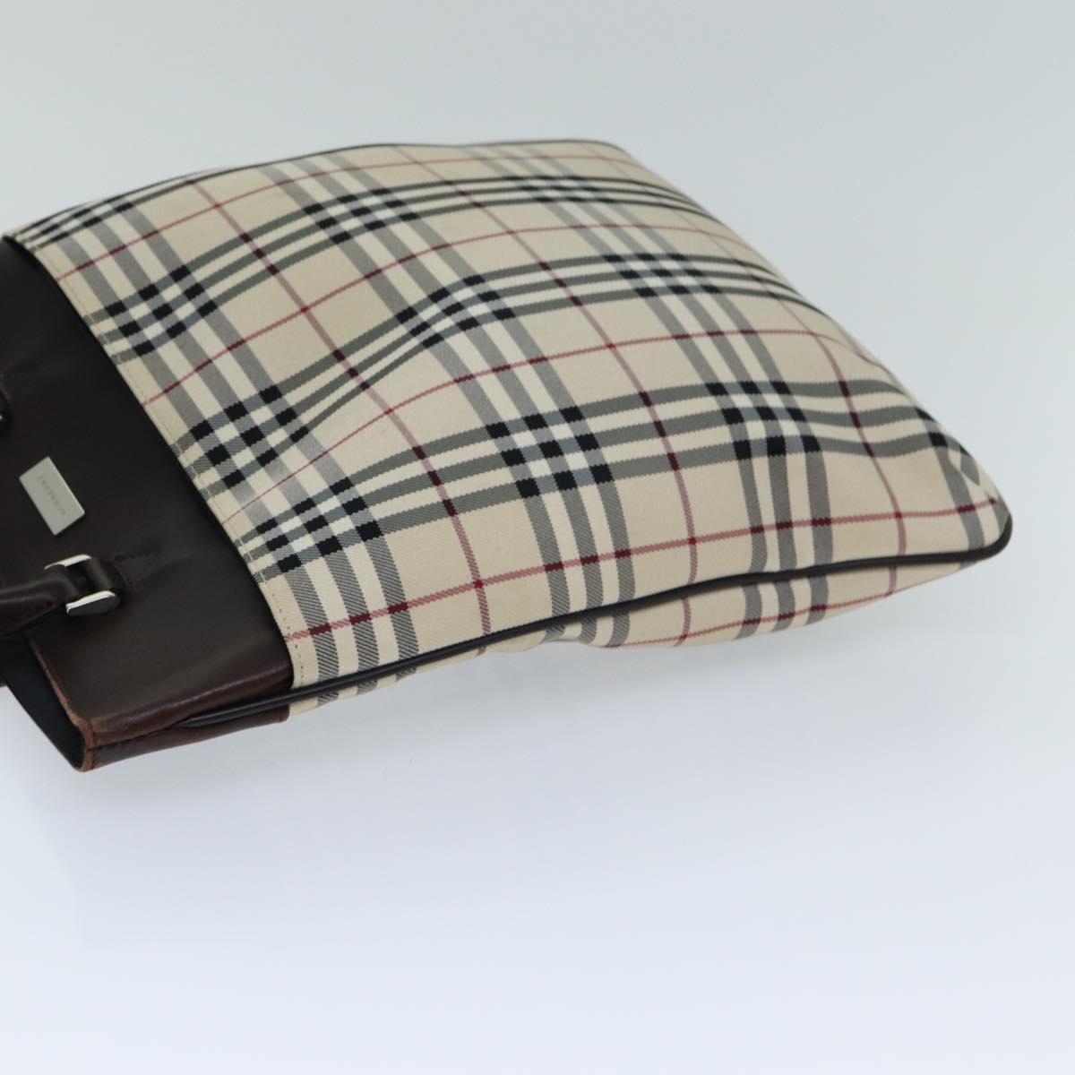Burberry Nova Check Hand Bag Canvas Beige - 4