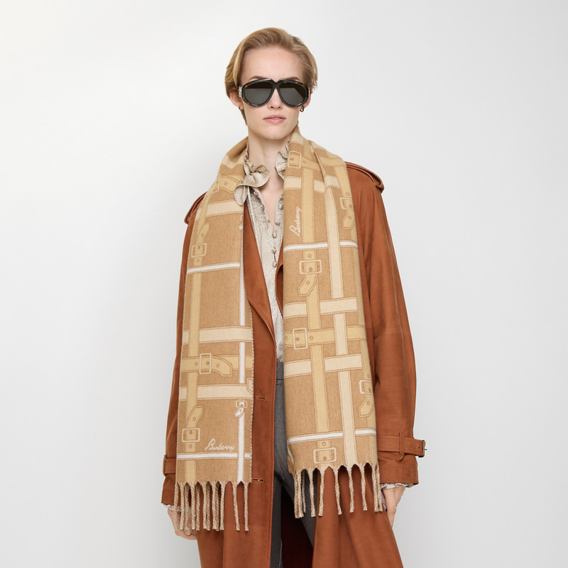 Belt Check Cashmere Scarf 3