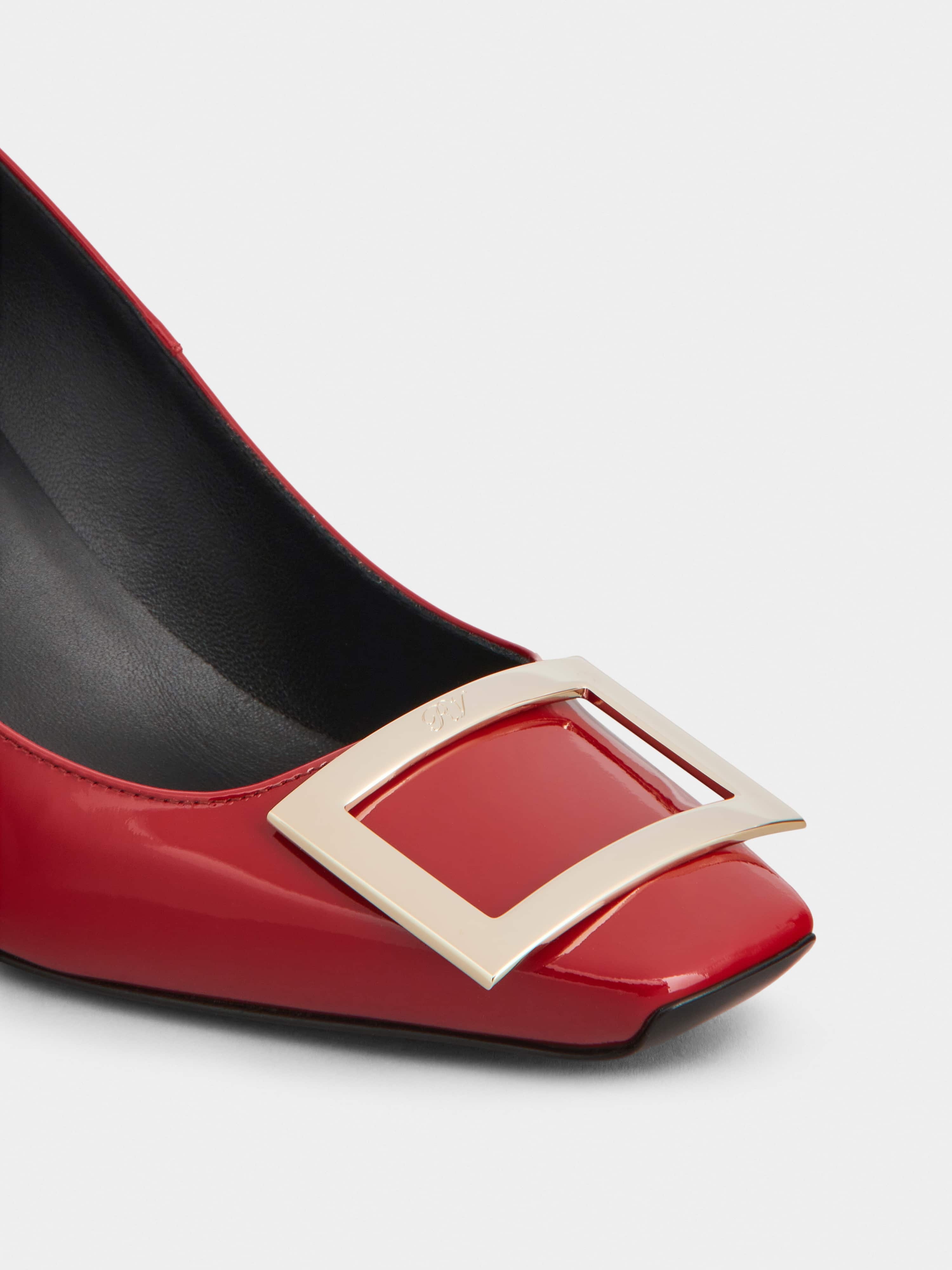 Trompette Metal Buckle Pumps in Patent Leather - 8