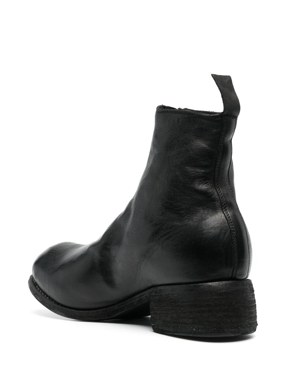 distressed-effect mid-heel boots - 3