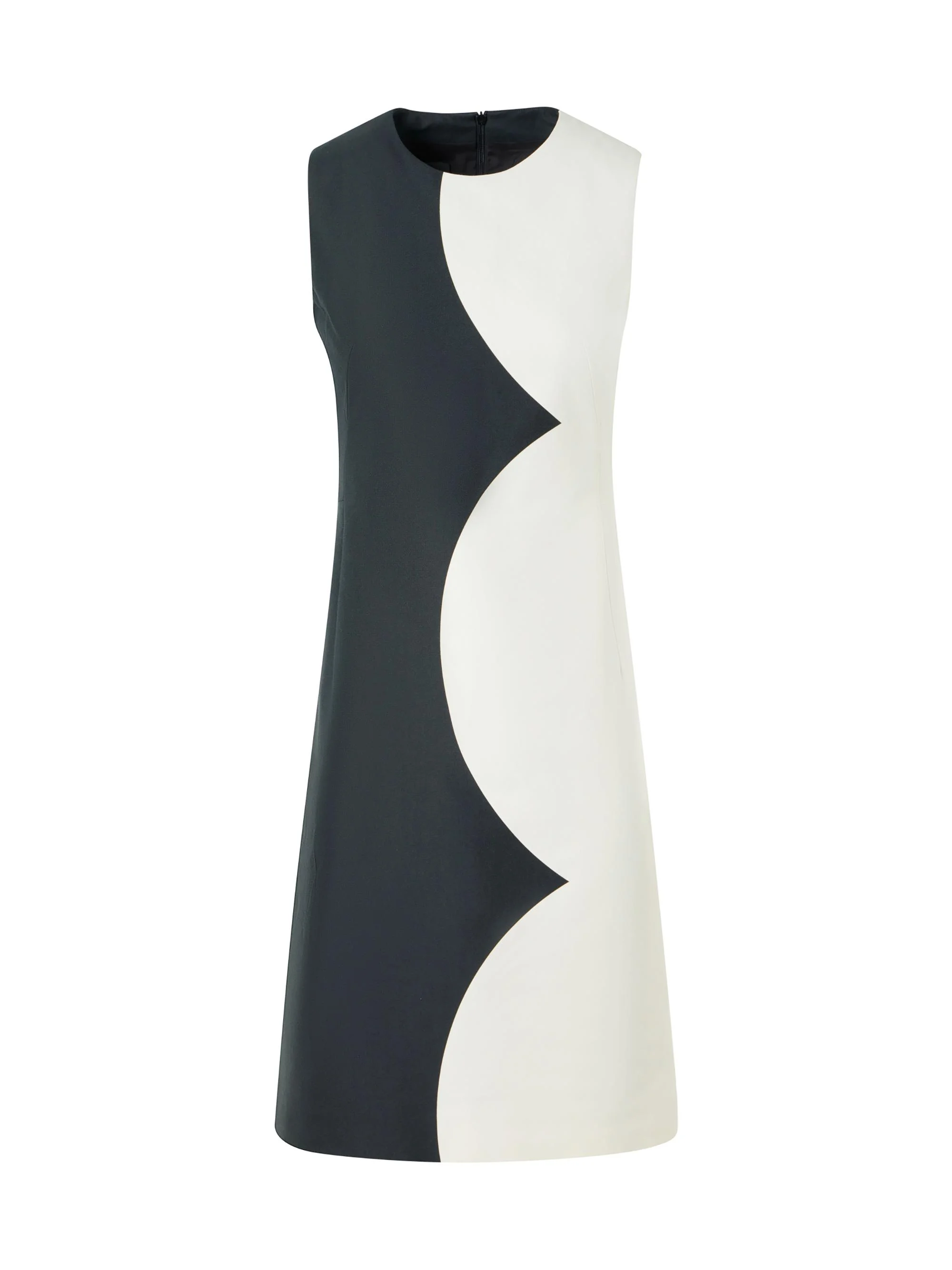 Women's Cloud Print Cotton-Silk Sheath Dress - Black Ecru - 1