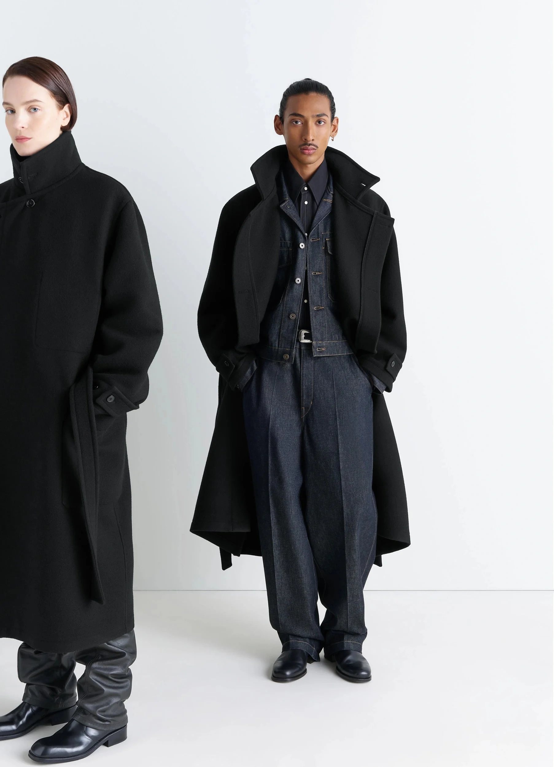 Lemaire WRAP COAT - CO1037 LF1116_BK999 | REVERSIBLE