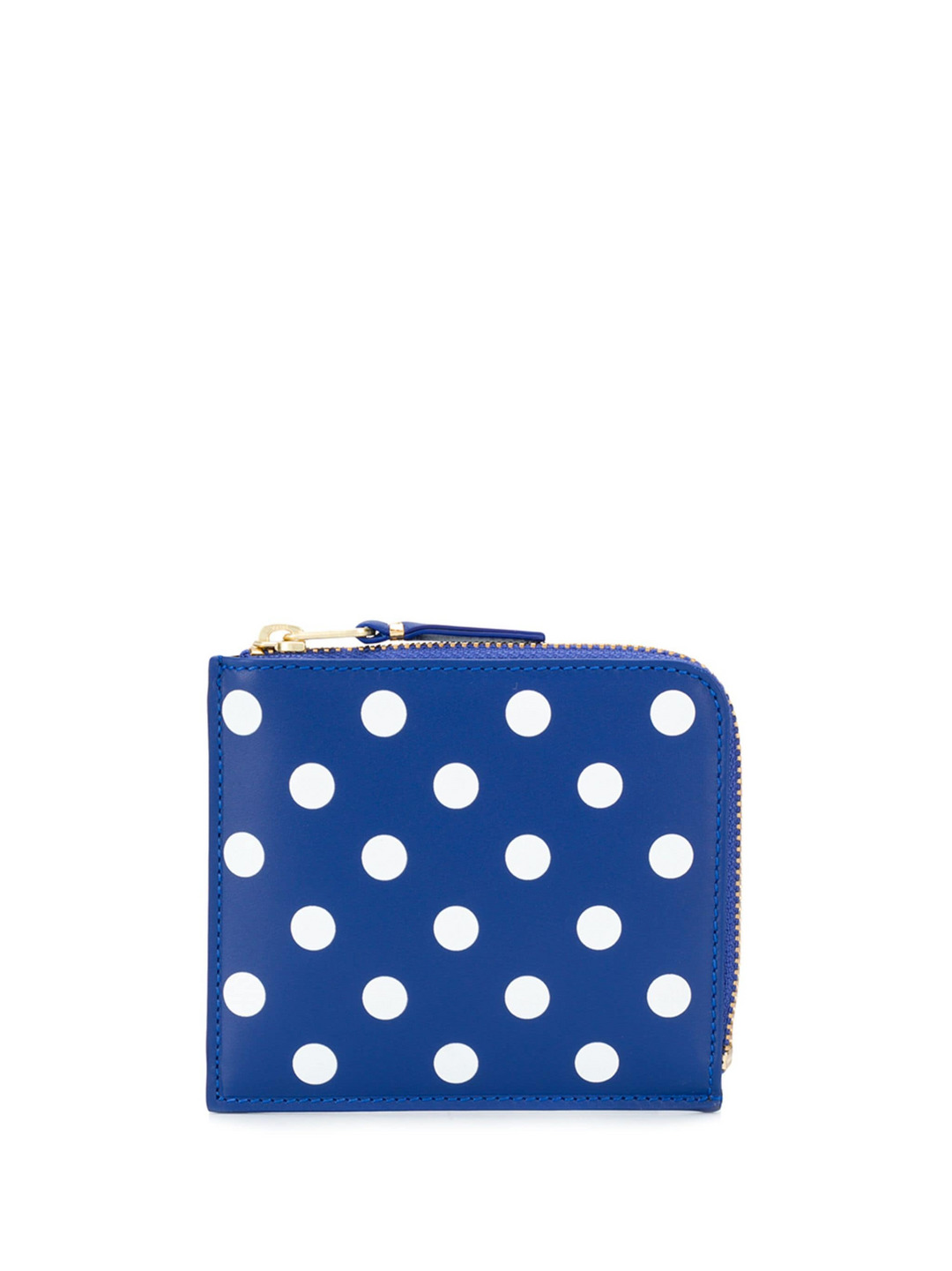 Dots Printed L-Shape Zip Wallet - 1