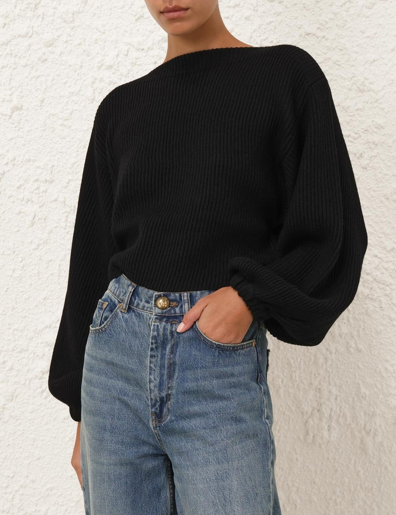Zimmermann ILLUSTRATION BILLOW SWEATER outlook
