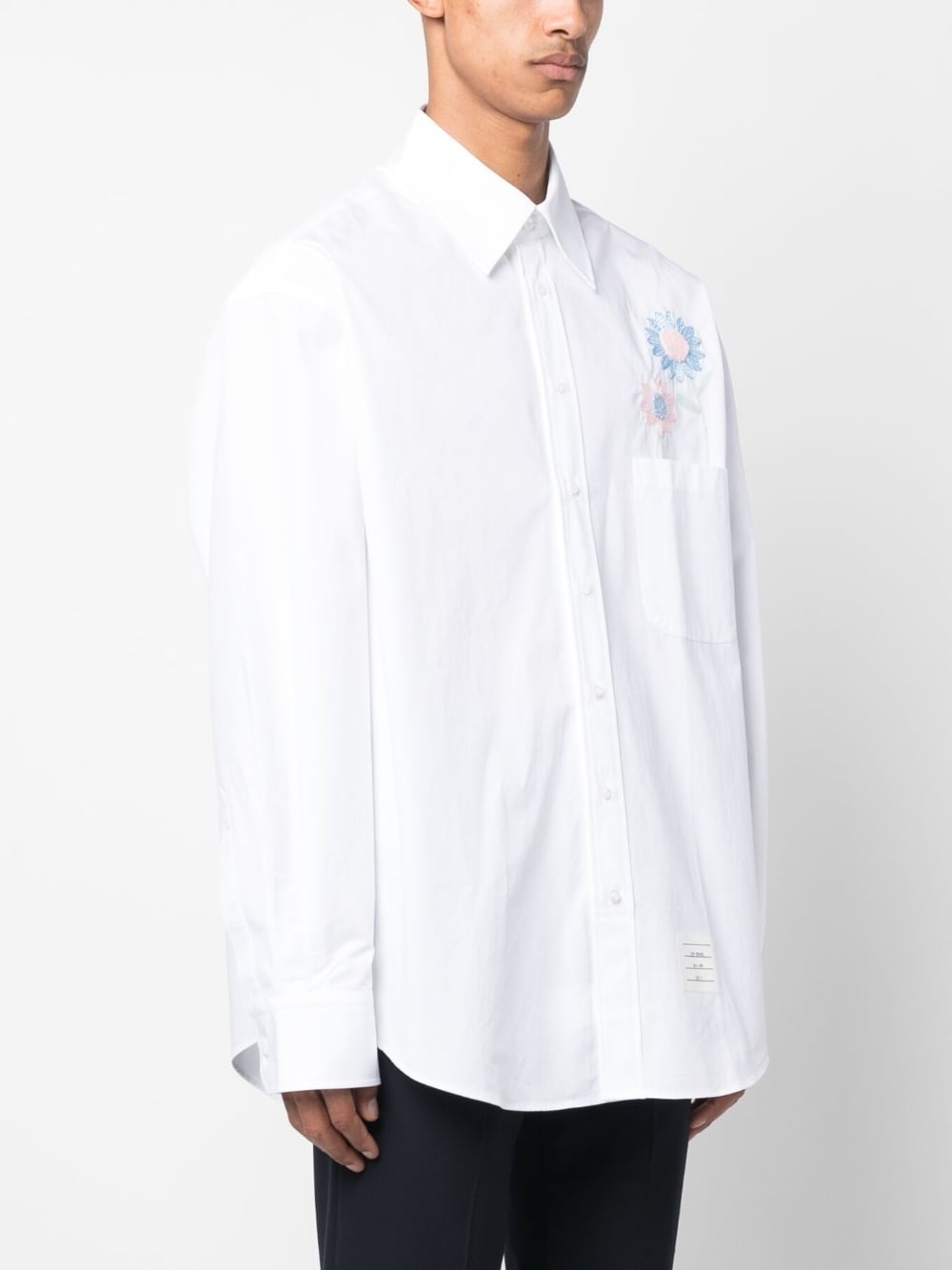 Madras Flower Patch-embroidered cotton shirt - 3