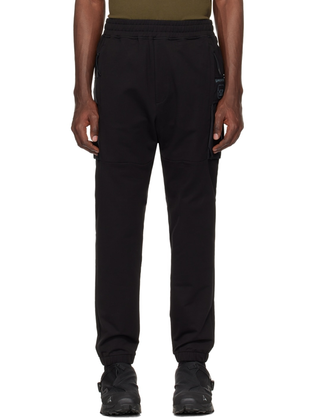 Black Cargo Pocket Sweatpants - 1