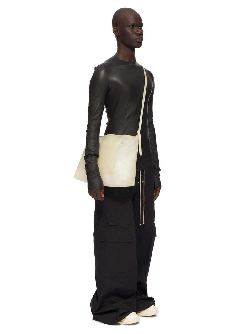 Transparent Leather Messenger Bag 8