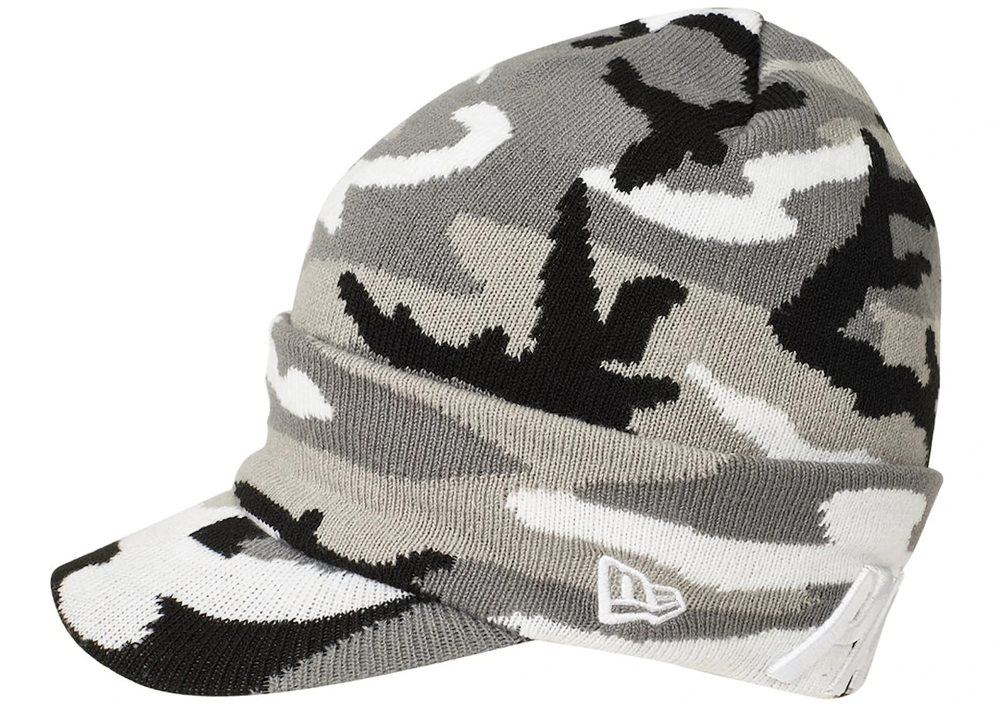 Palace New Era Peak Beanie Grey Camo - 2