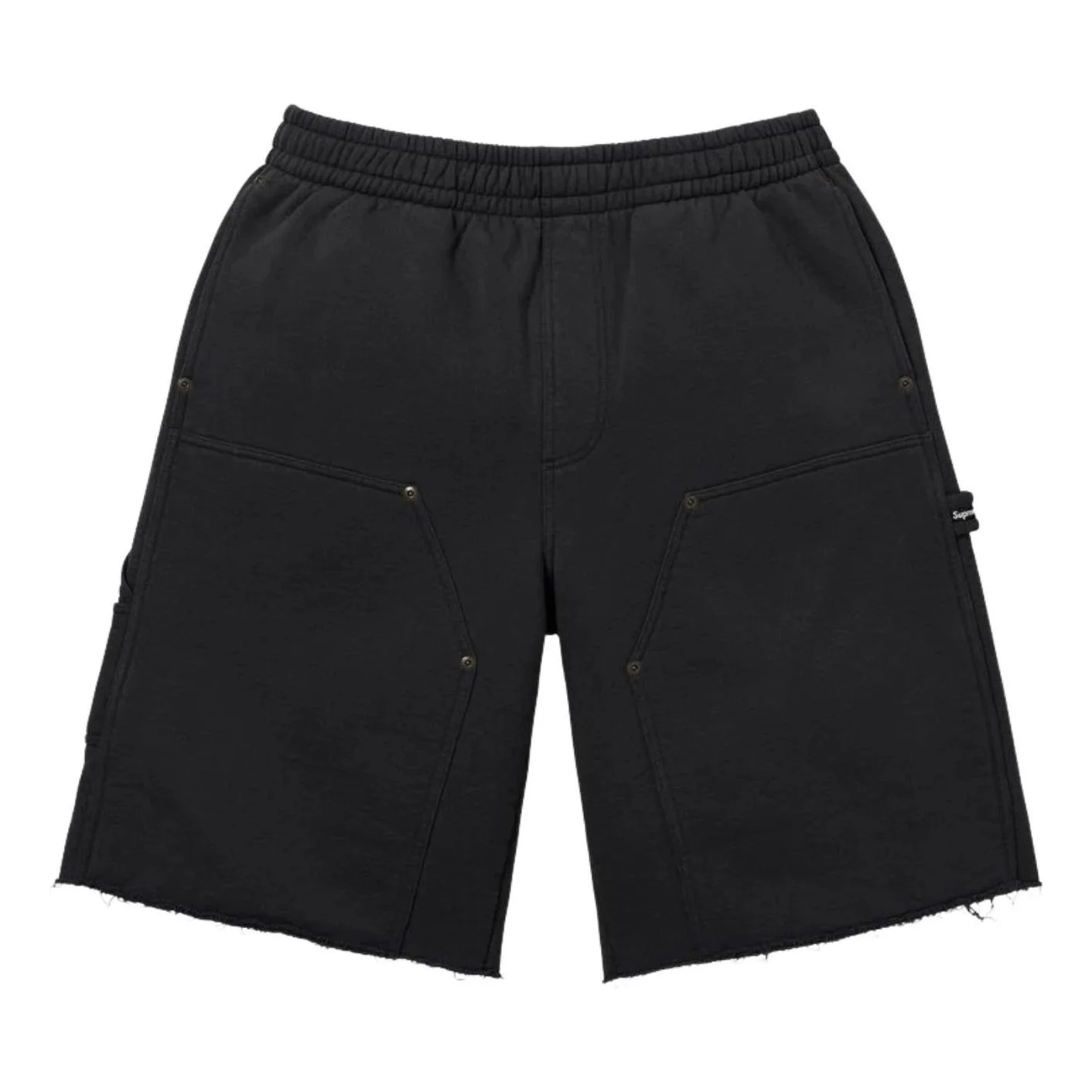 Supreme SS26 Double Knee Painter Sweatshort 'Black' SUP-SS26-204-BLK - 1