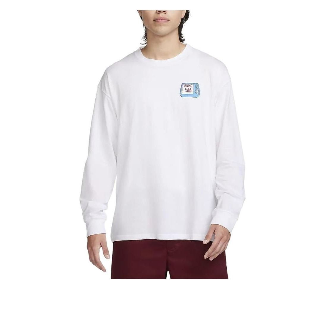 Nike SB Max90 Graphic Long Sleeve T-Shirt Asia Sizing 'White' FQ3714-100 - 1