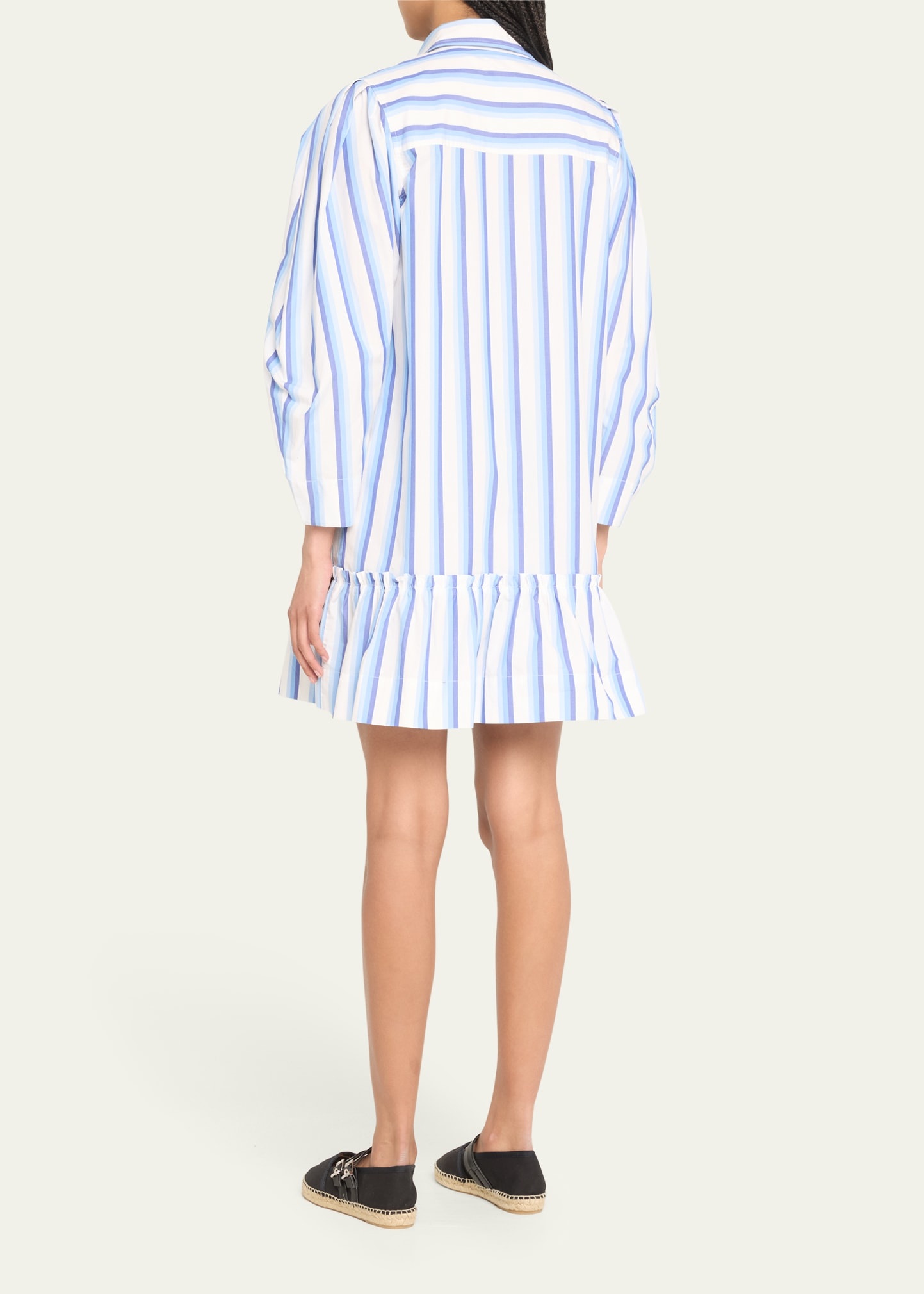 Stripe Cotton Mini Shirtdress - 3