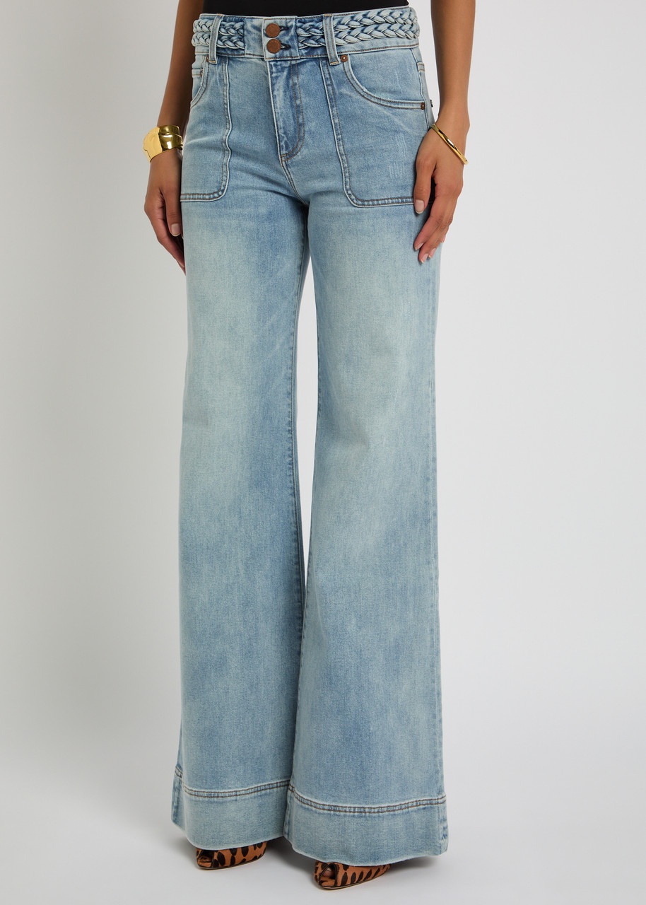 Alice + Olivia Juno Braided Wide-leg Jeans - 2