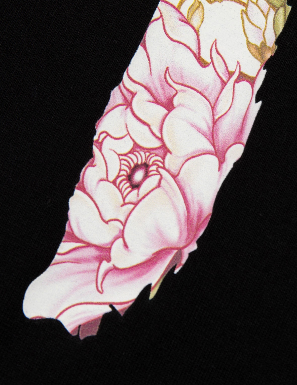 GOLDFISH AND FLORAL FLOW BRUSHSTROKE DAICOCK PRINT BOYFRIEND T-SHIRT - 8